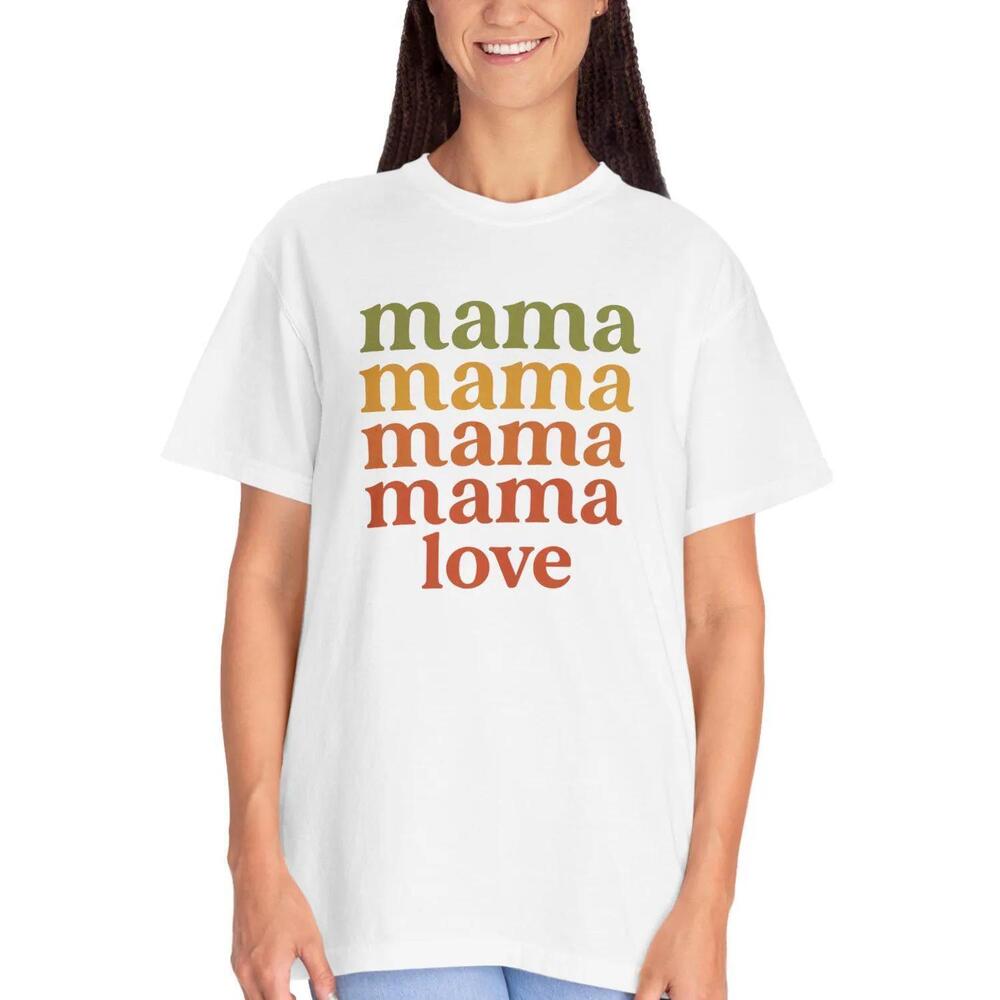 Retro Mama Love Garment Dyed T Shirt Motherhood S Tee